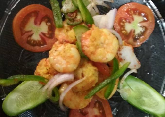 Recipe of Eric Ripert Steamed prawn salad