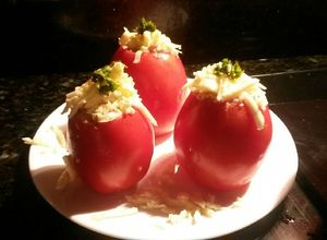 Una foto de Ricos Tomates rellenos para niños con tdah