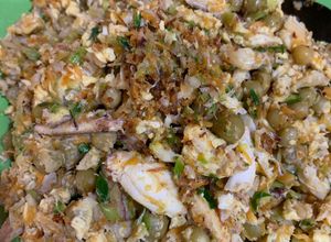 Foto resep Daging kepiting/udang tumis telur