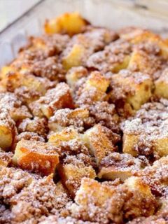A picture of French toast casserole recipe.
