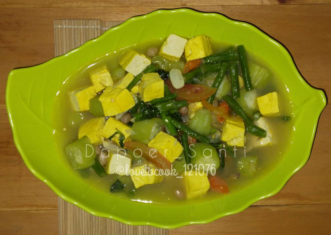 Tumis Oyong Tahu Kacang