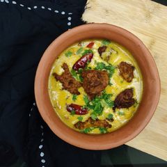 Fritters Yogurt Curry (Kadhi Pakoda) A picture of Fritters Yogurt Curry (Kadhi Pakoda).