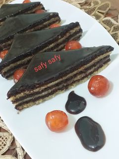 صورة لوصفة كيكة قهوة طبقات