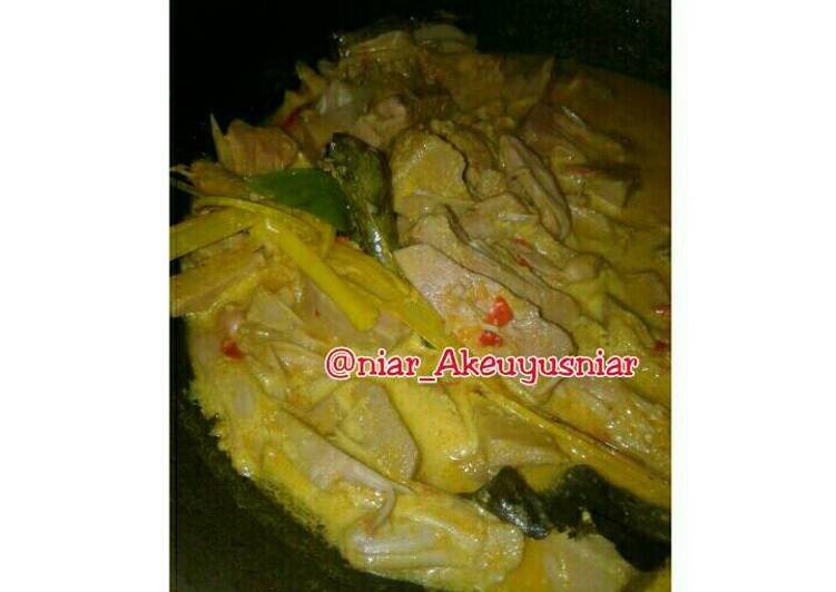 Cara Membuat Gulai nangka muda ekonomis untuk jualan