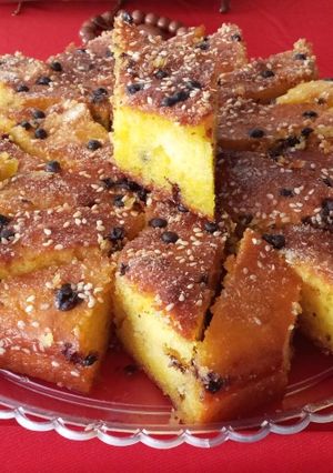 عکسی از دستور کیک شربتی شکلاتی