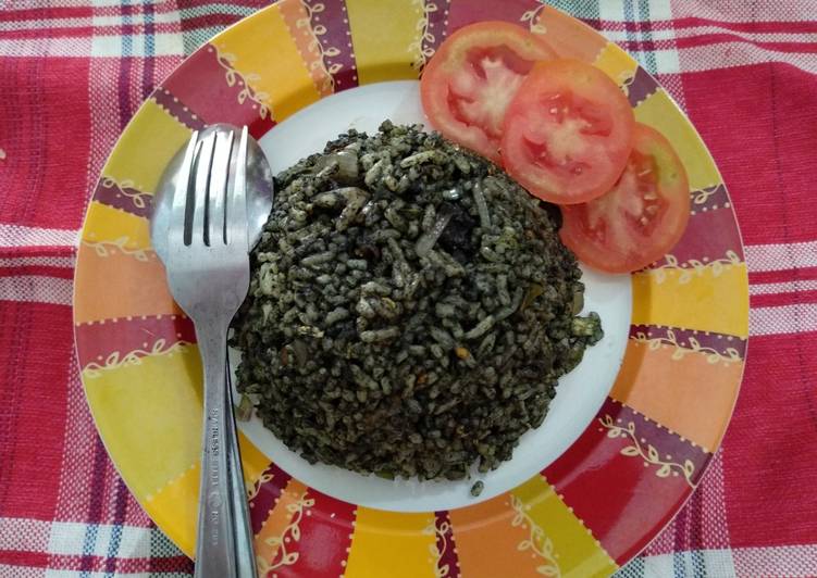 Nasi Goreng Balakutak (Black Squid Fried Rice)
