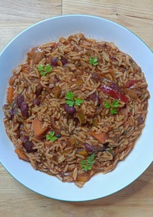Une photo de 🌿Jambalaya aux petits légumes