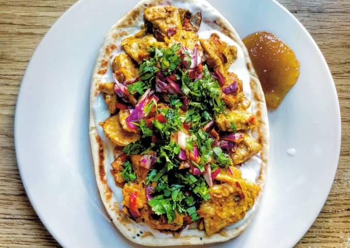 Coriander Chicken Tikka Masala Pizzas