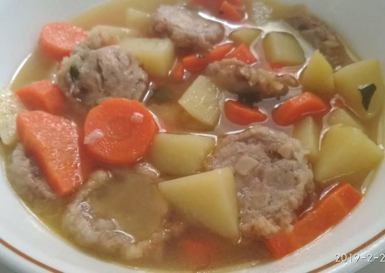 Resep Sop bakso urat Anti Gagal