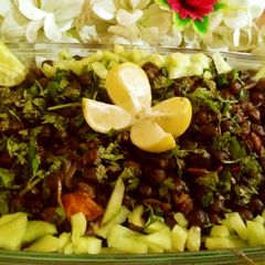 A picture of Black chana chat.