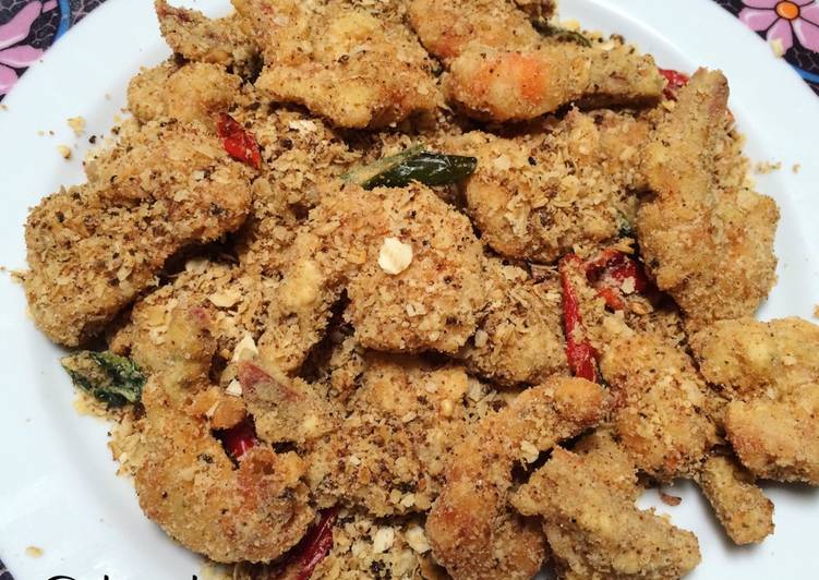 Resep Udang Goreng Cereal/ Oatmeal 🍤 Anti Gagal