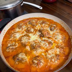 A picture of Parmesan Meatball Bake.