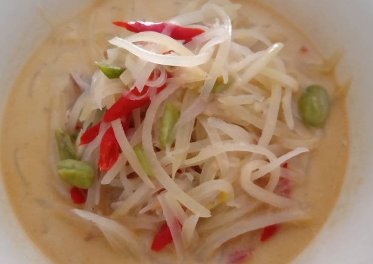 Langkah Mudah untuk Menyiapkan 1.0 Pepaya kuah santan, Sempurna