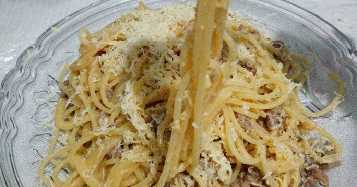 Resep Spaghetti carbonara simple oleh Evy Sofia Arlini