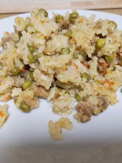 Zöldborsós rizses hús recept fotója