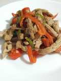 Fajitas de cerdo al pimiento