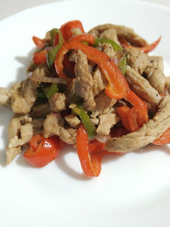 Una foto de Fajitas de cerdo al pimiento
