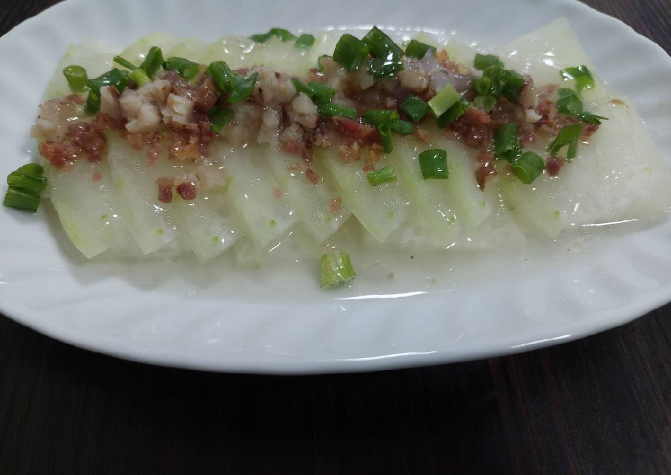 Steamed Winter Melon with Jinhua ham 金華火腿蒸冬瓜