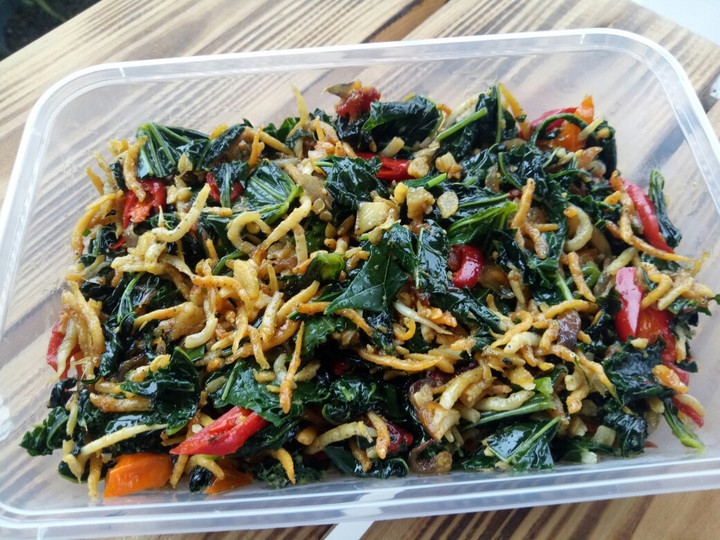 Bagaimana Menyiapkan Tumis teri daun pepaya jepang Anti Gagal