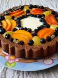 Torta Mary Ann cake al cacao con crema al mascarpone e frutta
