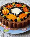 Torta Mary Ann cake al cacao con crema al mascarpone e frutta