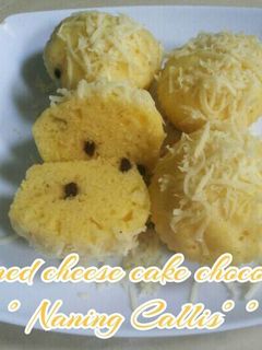 Foto resep Steamed cheese cake choco chip