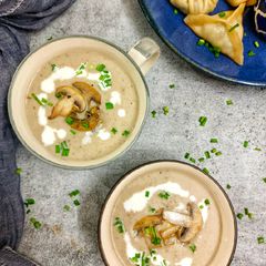 A picture of Cream of Mushroom Soup.