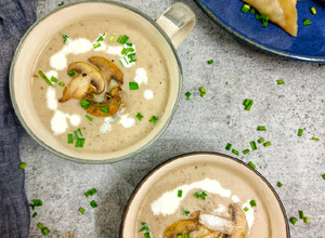 A picture of Cream of Mushroom Soup.