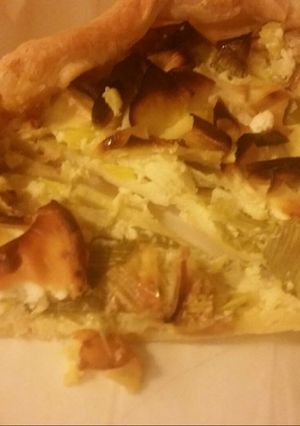 Une photo de Tarte poireaux et chèvre