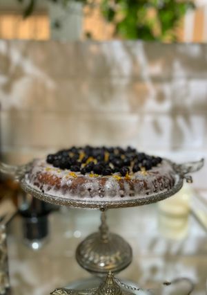 Una foto de Torta keto de arándanos y mandarina
