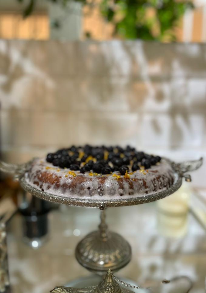 Una foto de Torta keto de arándanos y mandarina