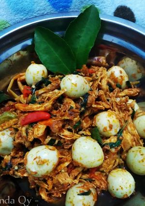Foto resep Ayam Suwir Kemangi Telor Puyuh