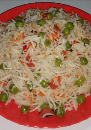 A picture of Matar Pulao (Green Pea Pilaf).