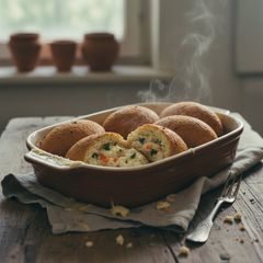 A picture of Kibbeh with Keshi Yena.