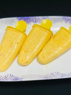 A picture of Alphonso mango cream popsicle /kids favorite dessert.