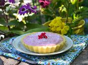 Una foto de tarta de frutilla light