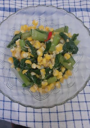 Foto resep Tumis jagung sawi ceria