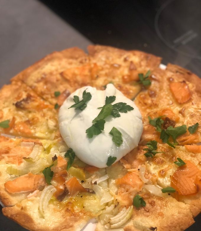 Une photo de TARTE SAUMON BURRATA ✨😍