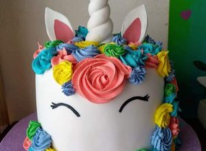 Una foto de Pastel unicornio
