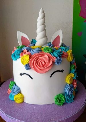 Una foto de Pastel unicornio