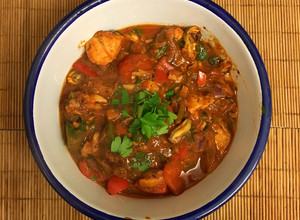 A picture of 20min seafood bouillabaisse (Fisherman’s stew) 🇫🇷.