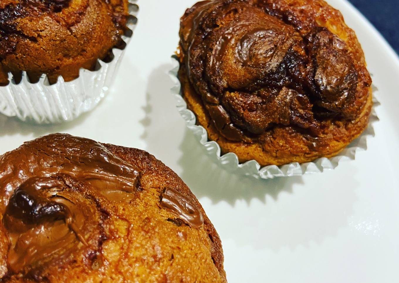Muffins à la pâte à tartiner