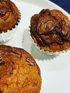 Une photo de Muffins à la pâte à tartiner