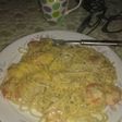 Pasta con camarones