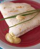 Crepe de Salmón a la parrilla, queso y alcaparras