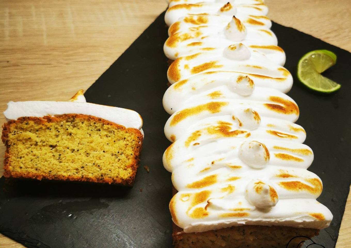 Cake citron/pavot meringuée