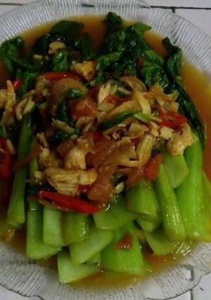 Foto resep Tumis pokcoy ayam asam manis