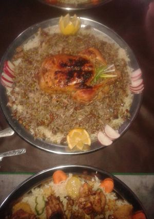 صورة لوصفة كبسة الفروج المحشي