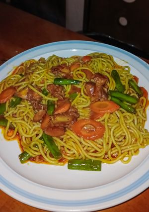 Foto resep Spaghetti Chicken Barbeque 🍝