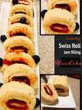 Jam filled Swiss roll